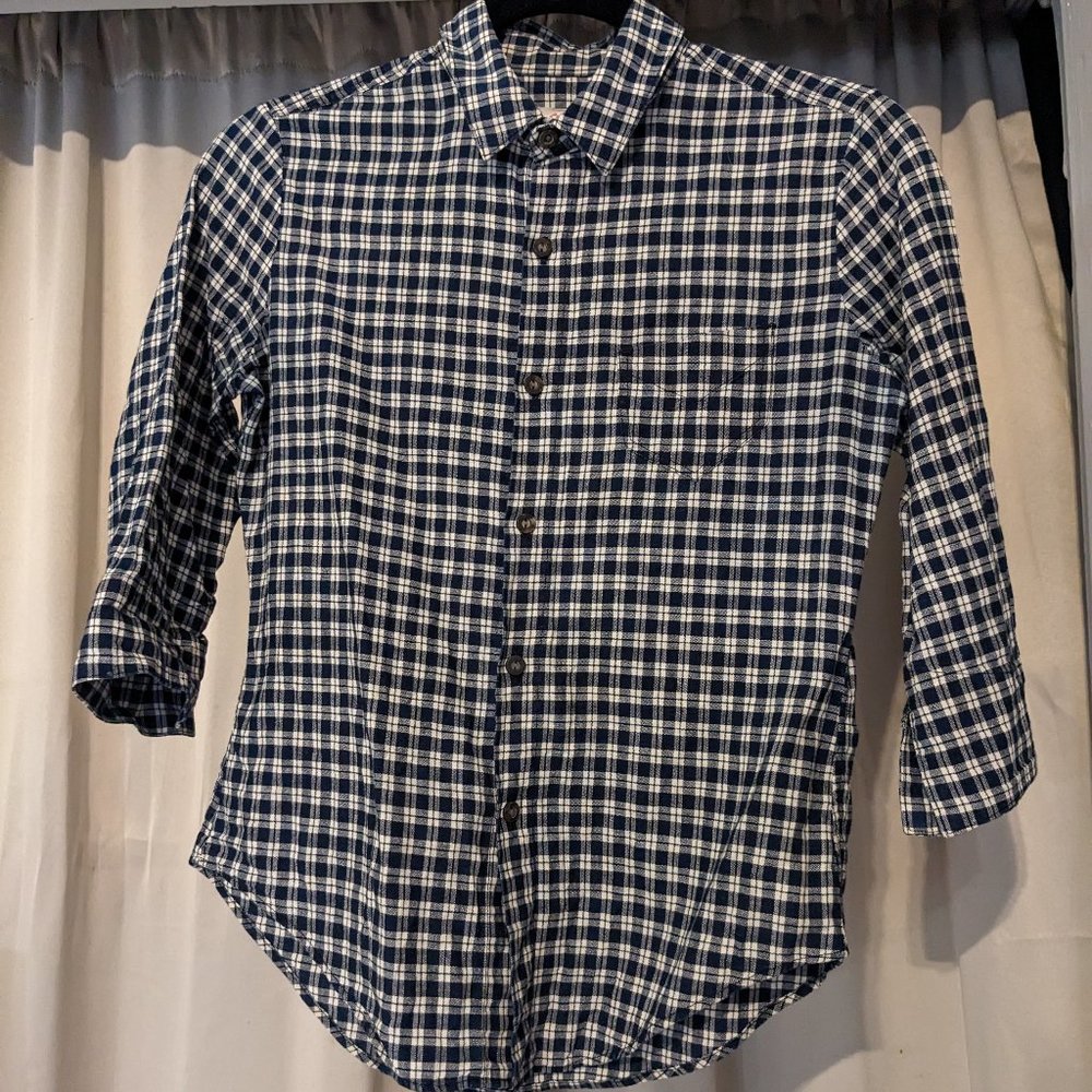 Indigo Check Button-Up from Japan